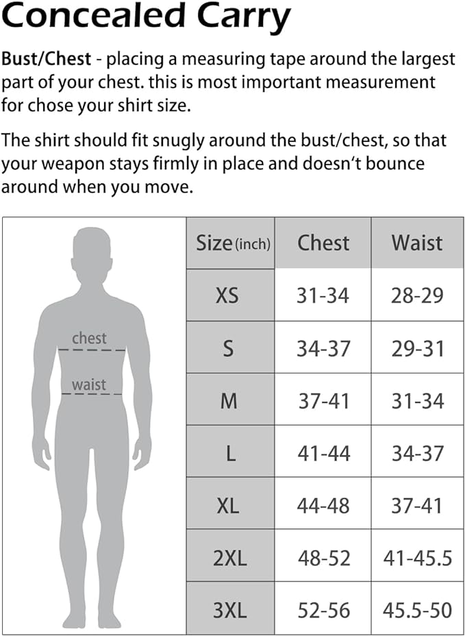 Concealed Carry V-Neck Shirt for Men