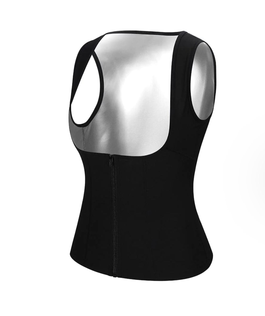 Sauna Sweat Vest for Women with Zipper
