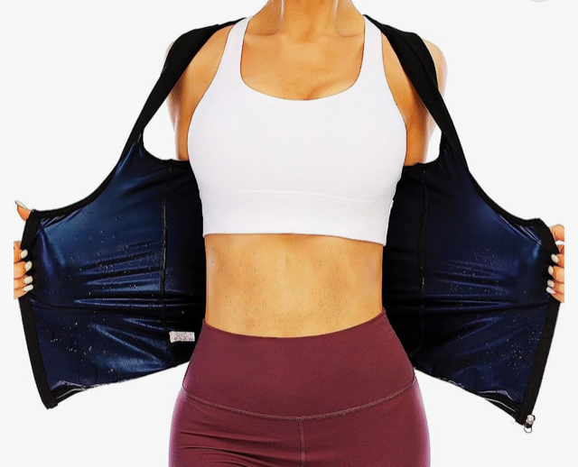 Sauna Sweat Vest for Women with Zipper
