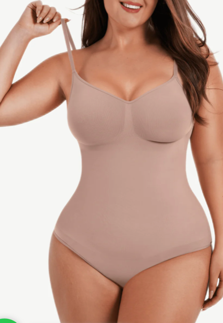 Seamless Covered Bust Jumpsuit Thong Bodysuit